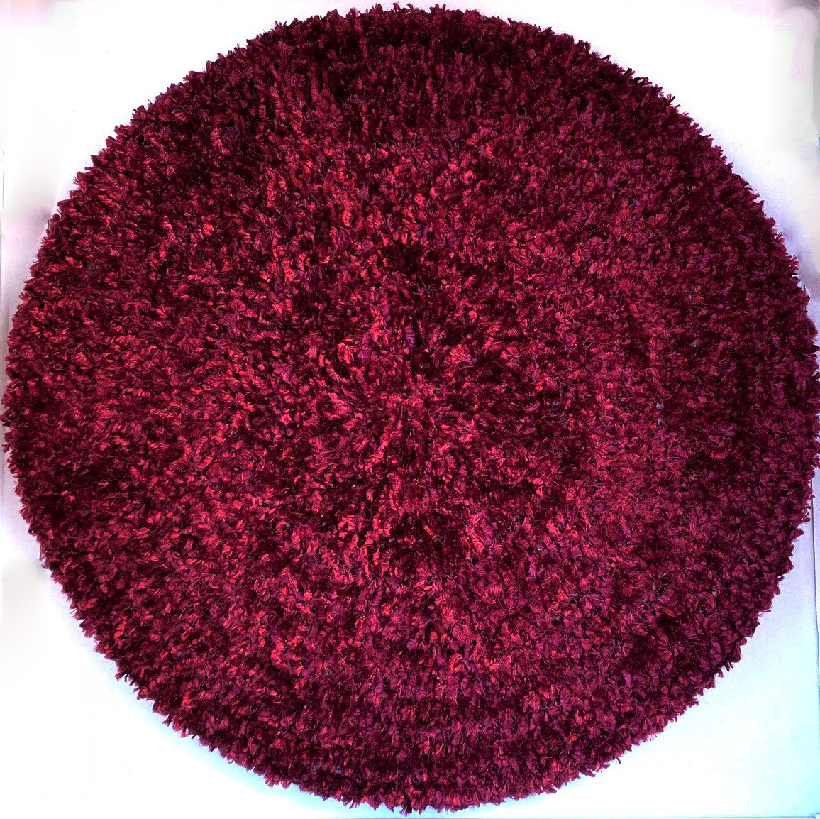 Bright burgundy unlined chenille snood