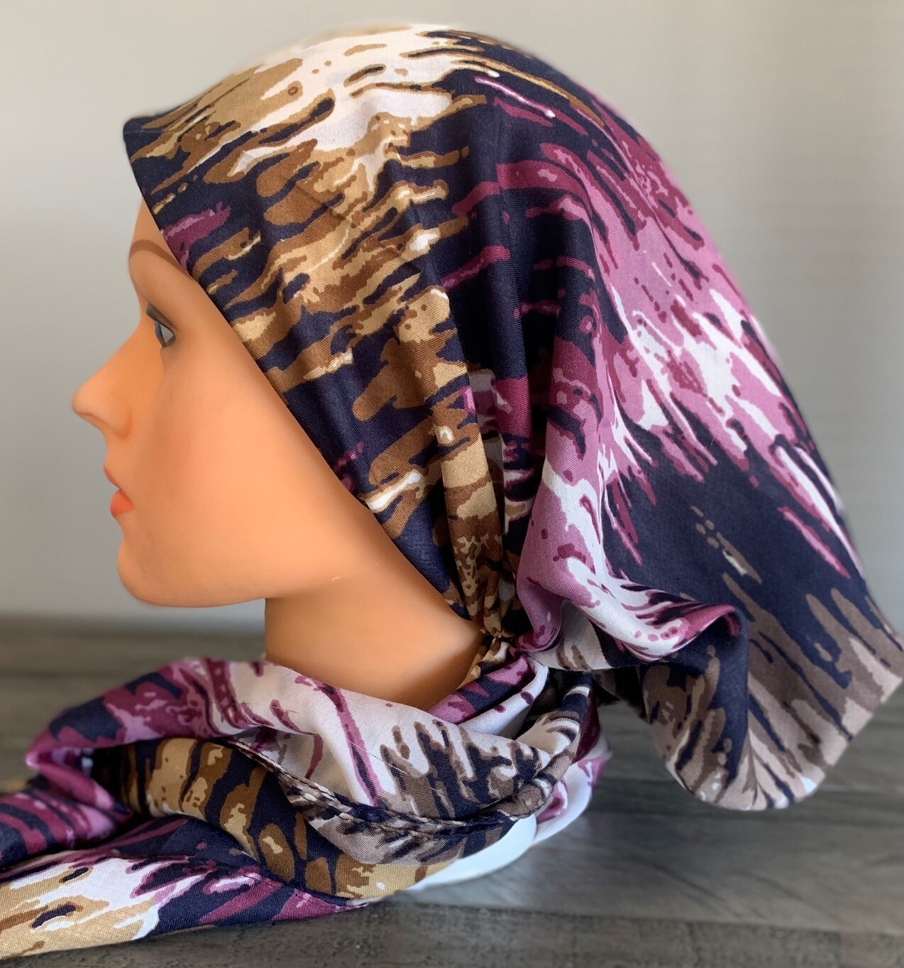 Wavy patterned - pretied Turkish Tichel