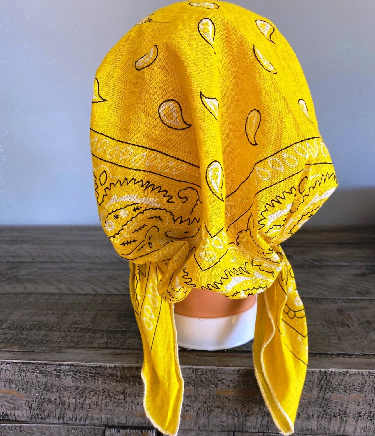 Pre tied bandana yellow