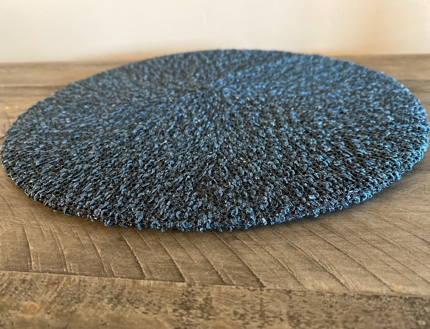 Lined lighter denim color pearl snood