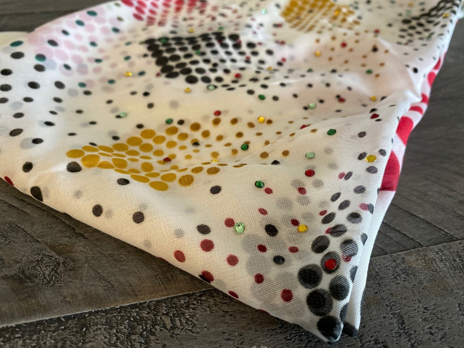 Soft white n&#39; more - hand decorated tichel