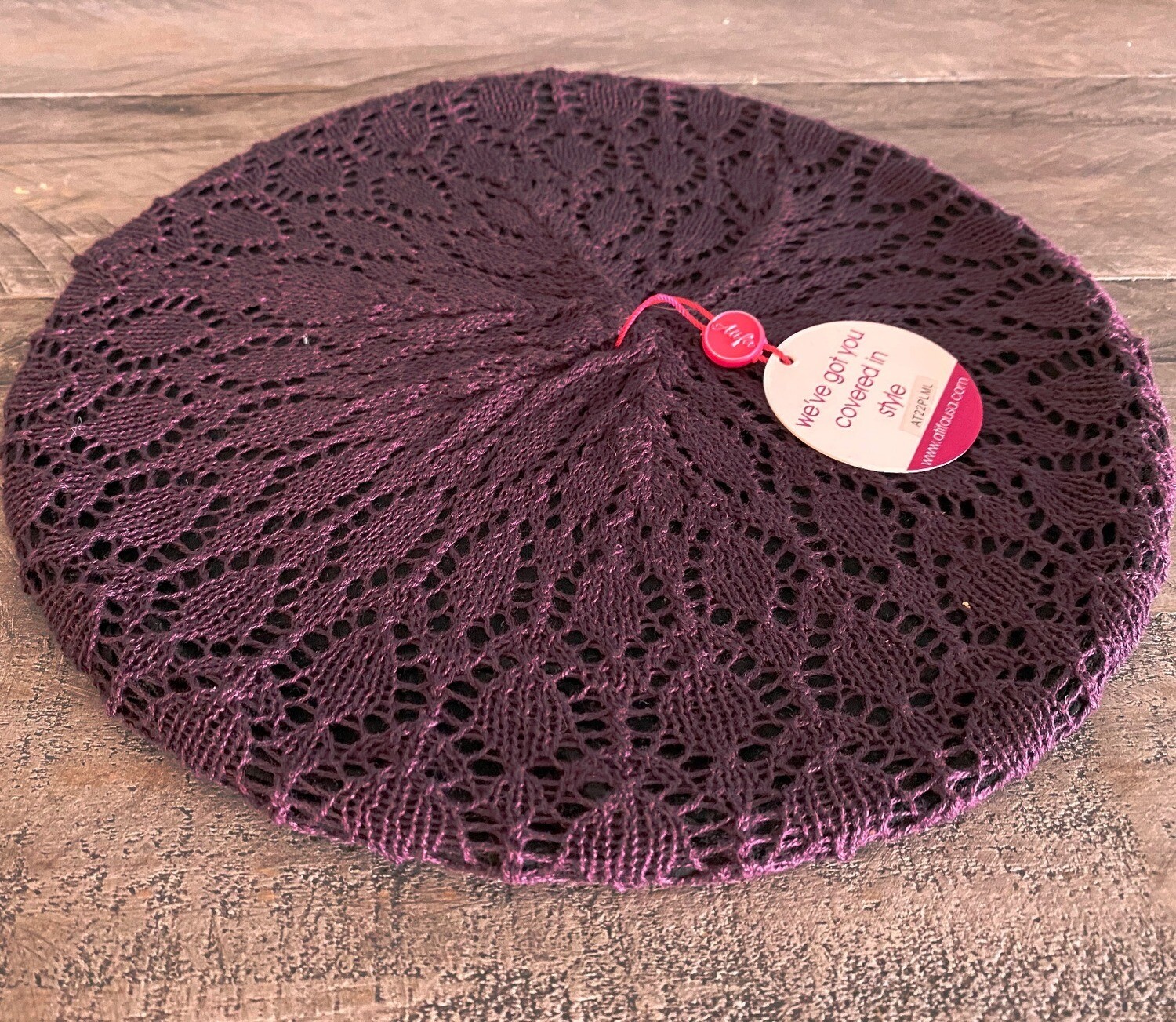 Cherry Lined Beret Snood