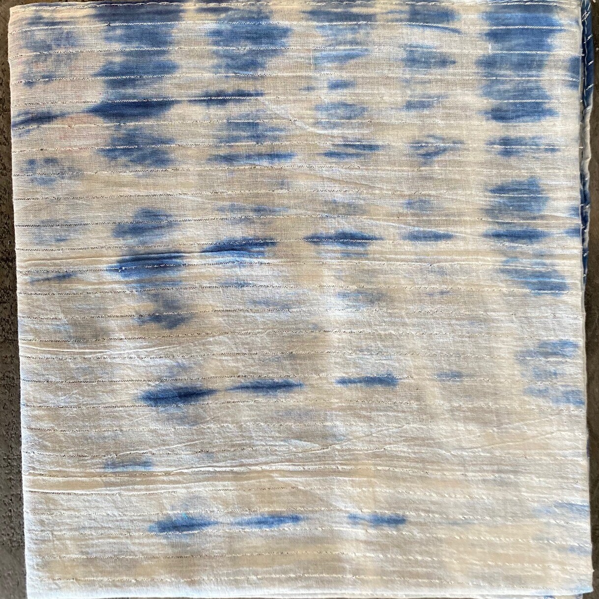 Dark denim blue tie dyed tichel
