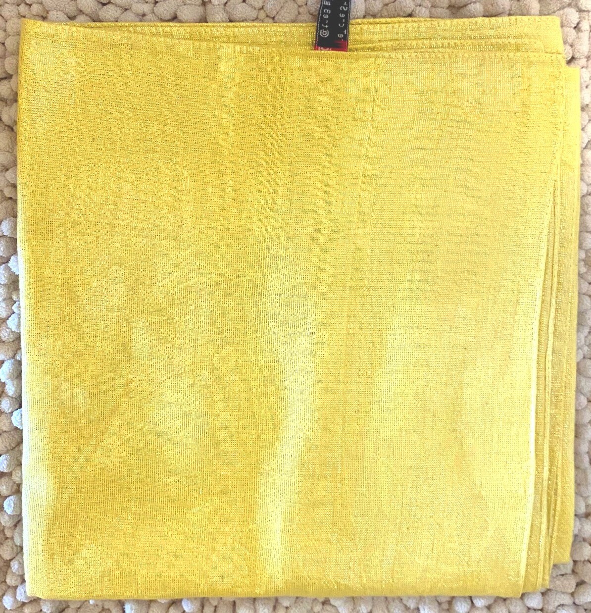 Shimmering solid tichel  yellow
