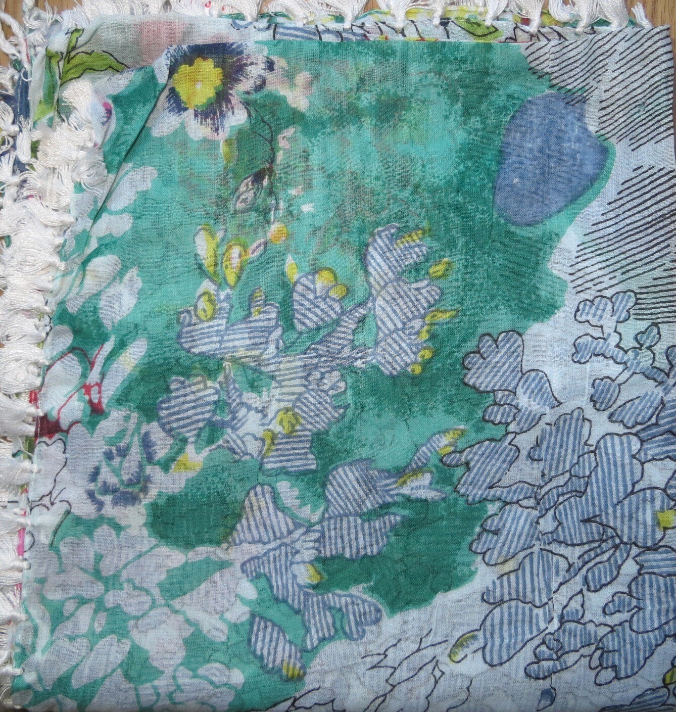 Mint green extra fancy headscarve tichel