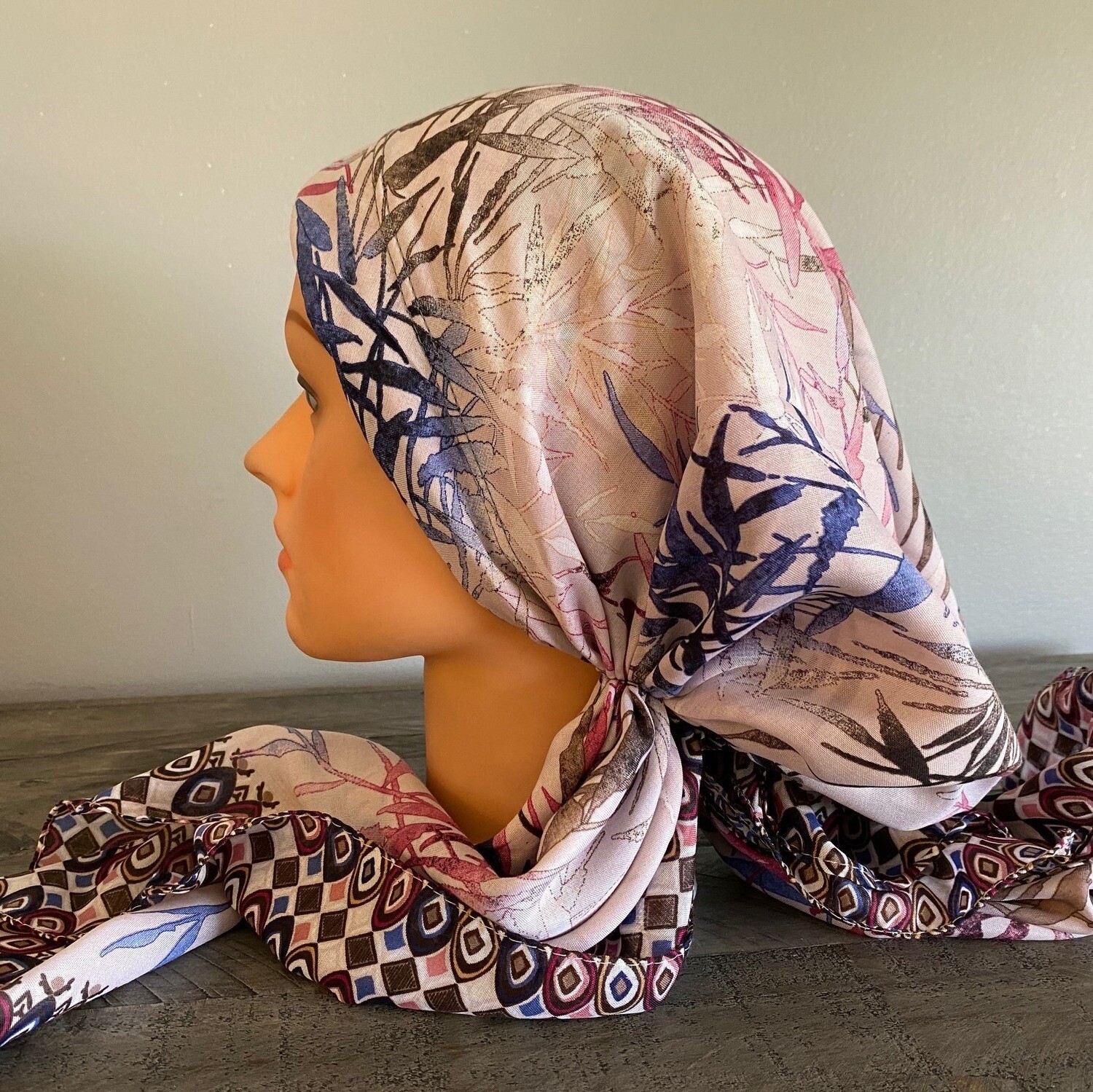 Light salmon color pretied Turkish Tichel