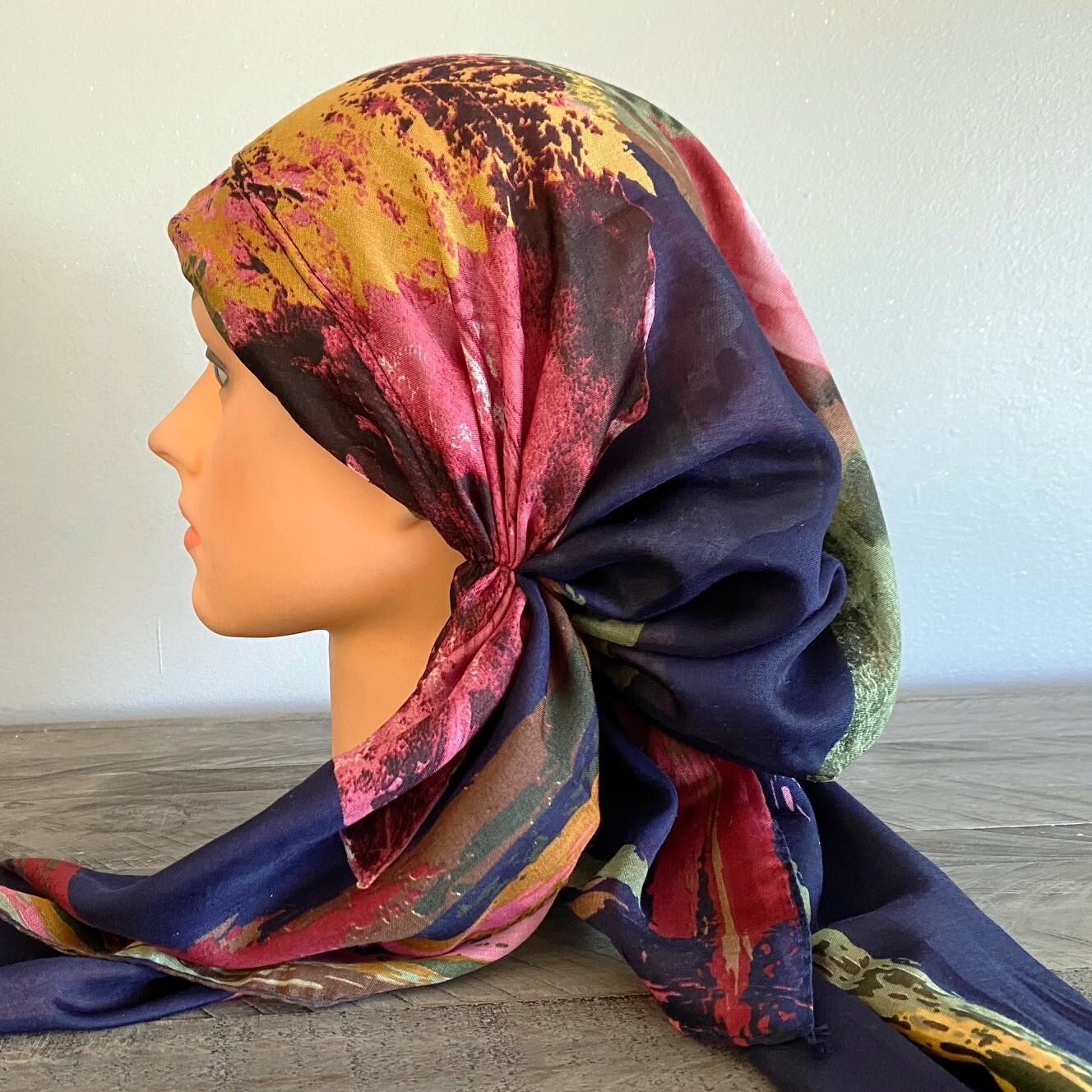 Navy  pretied Turkish Tichel