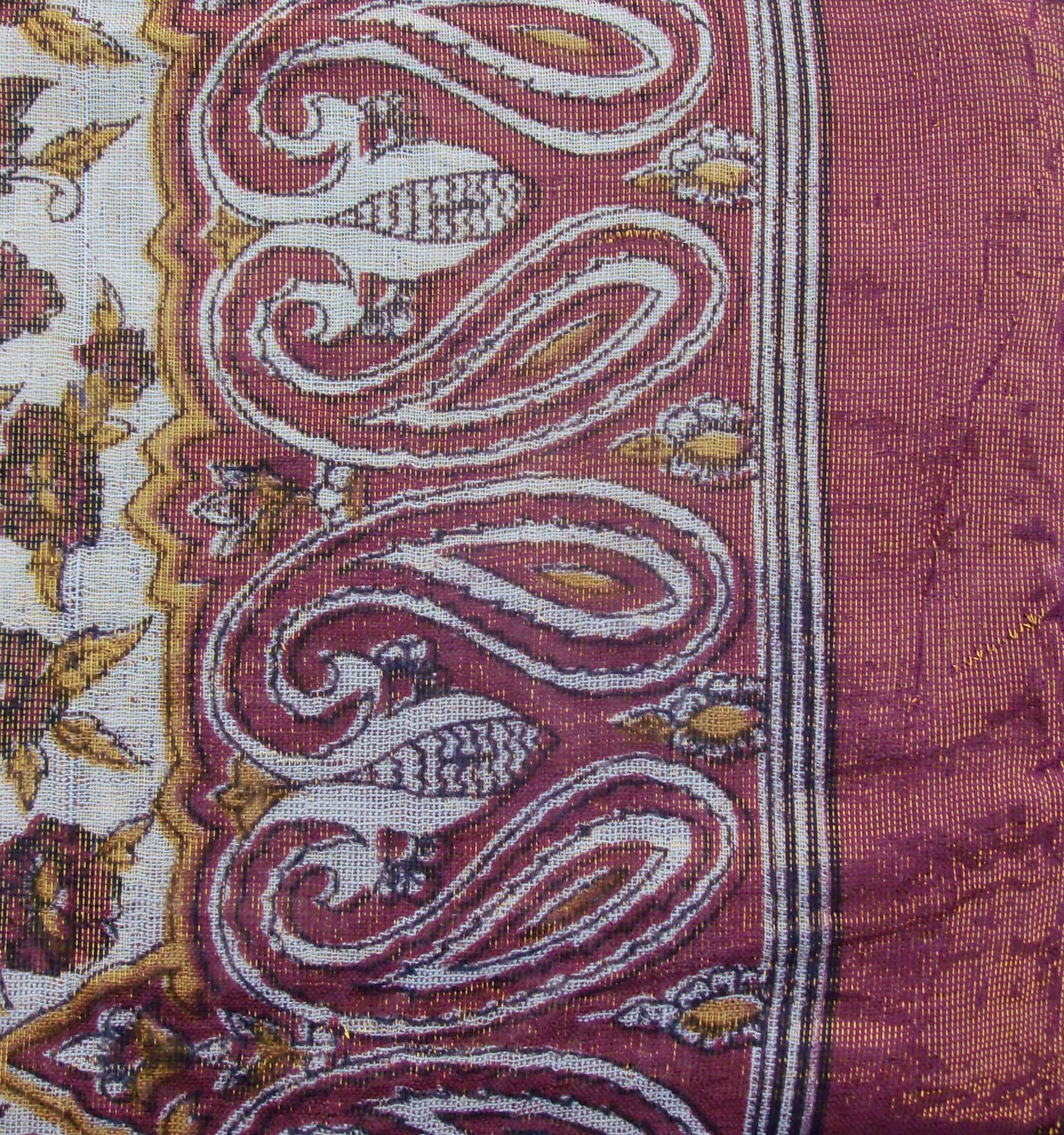 Purple with gold shimmer tichel