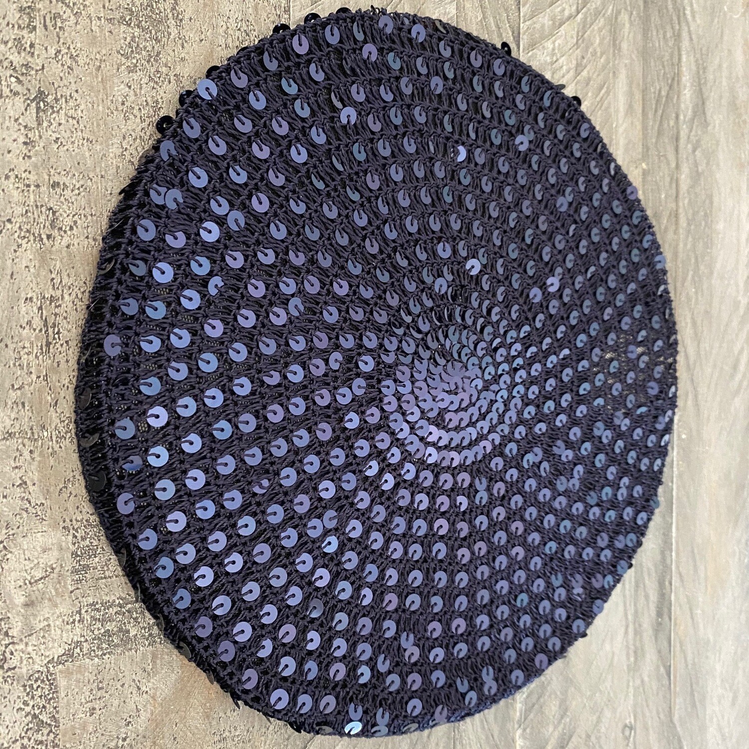 Navy sequined snood