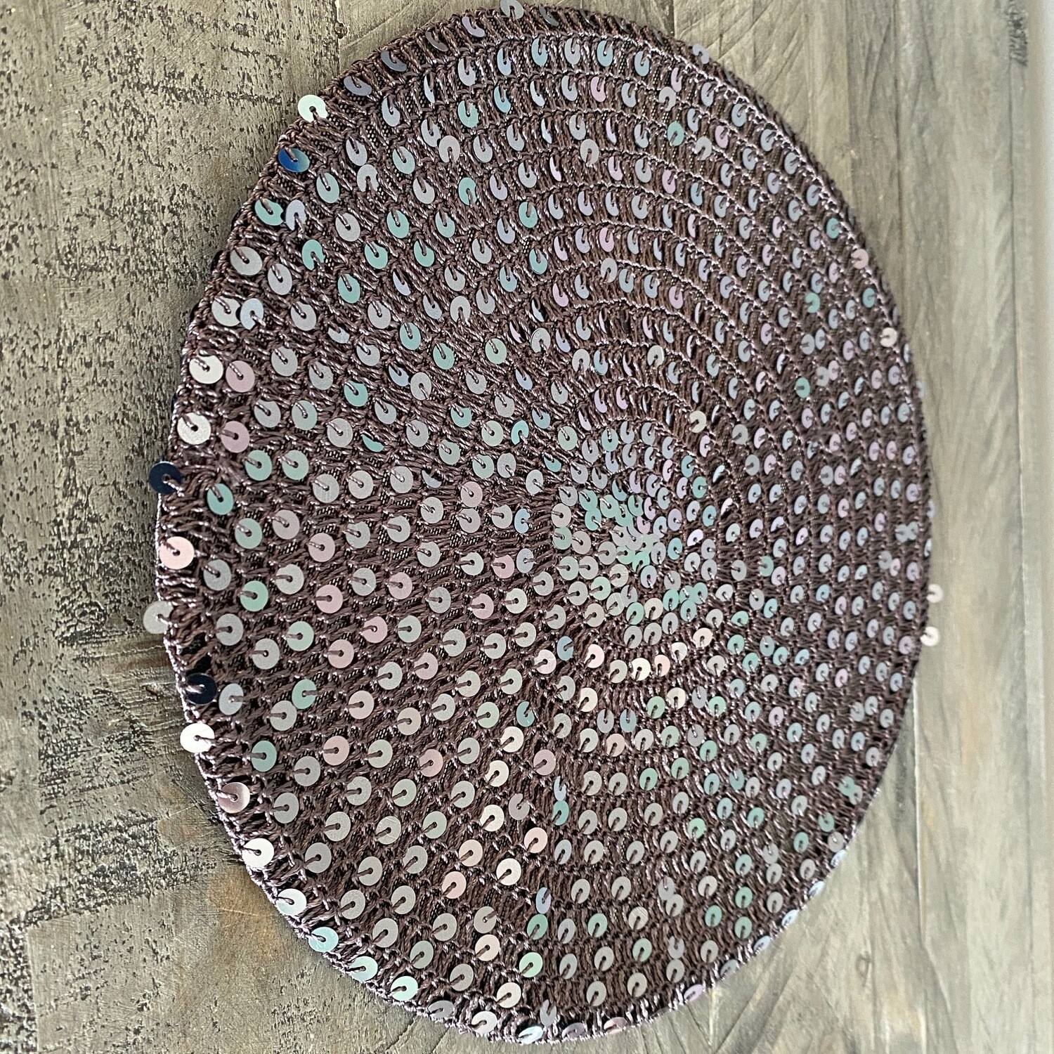 Gray sequined snood