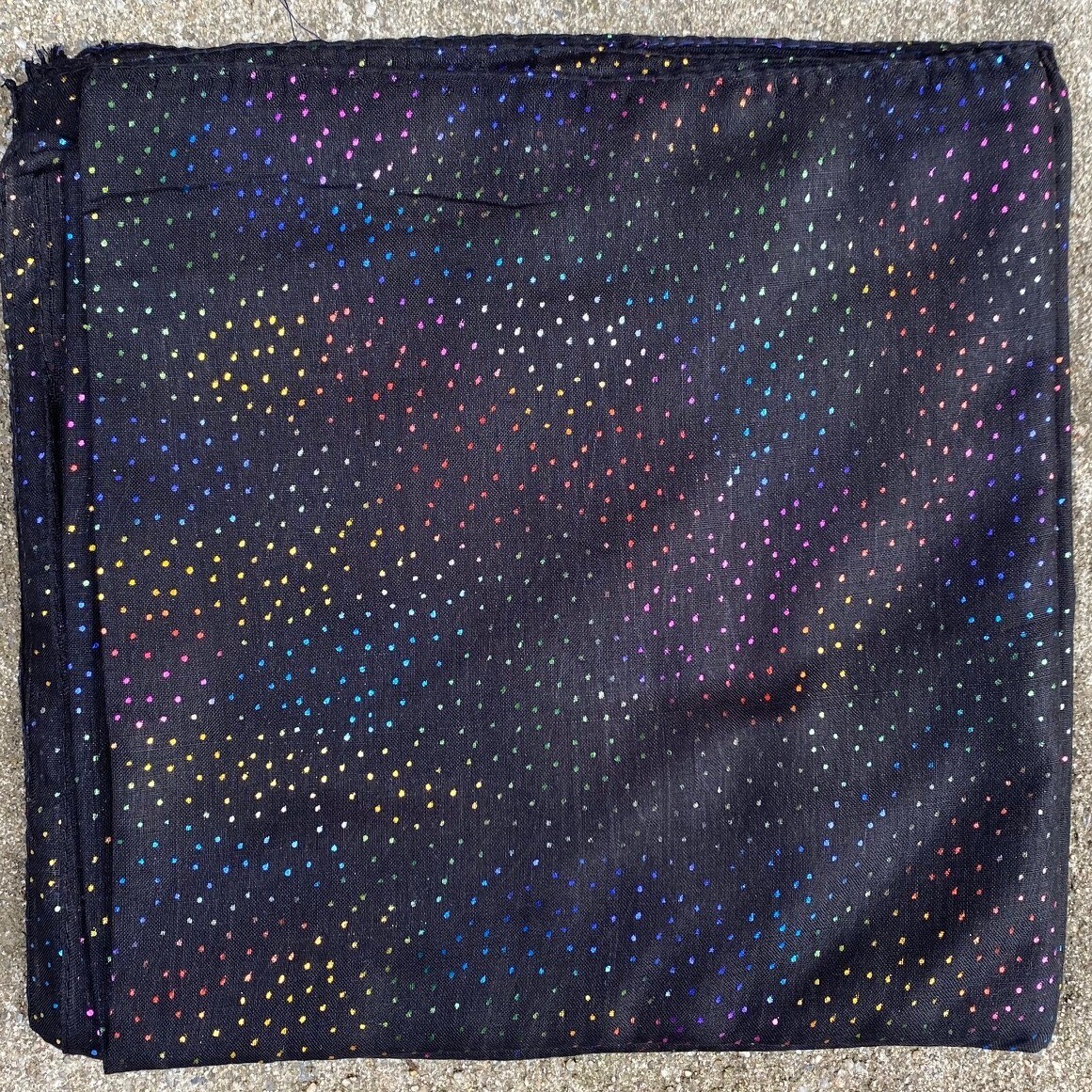 Black - metallic colorful speckled tichel