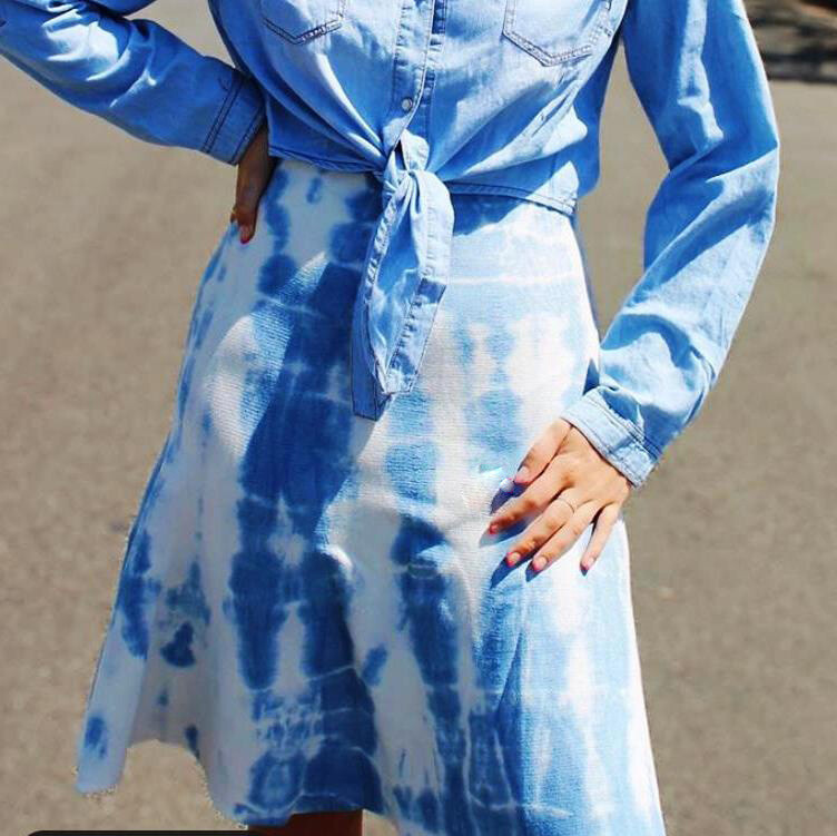 MM Blue Tie Dyed Skirt