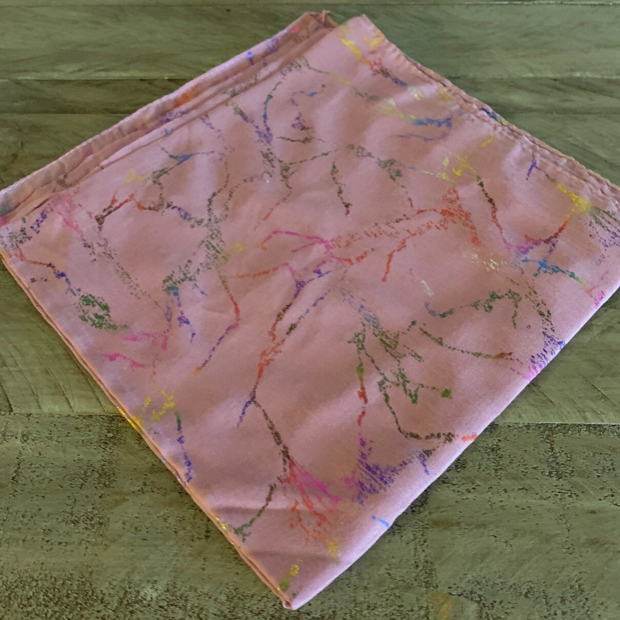 Lavender - metallic colorful marbled pattern tichel