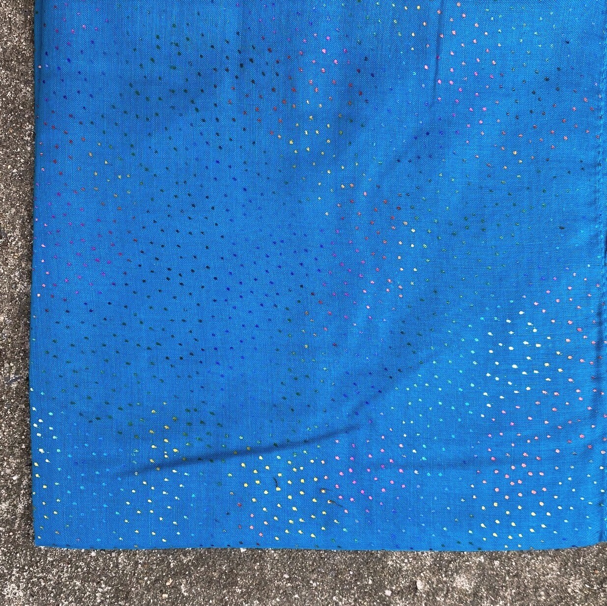 Turquoise - metallic colorful speckled tichel