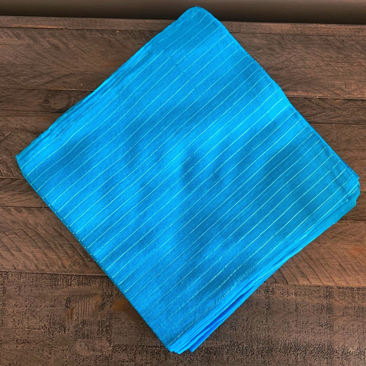 Aqua blue larger lurex tichel