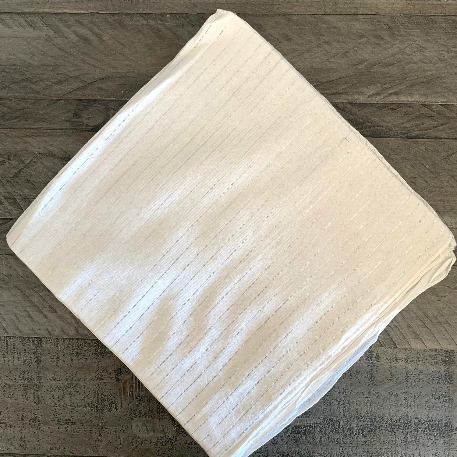 White (slightly soft white) larger lurex tichel