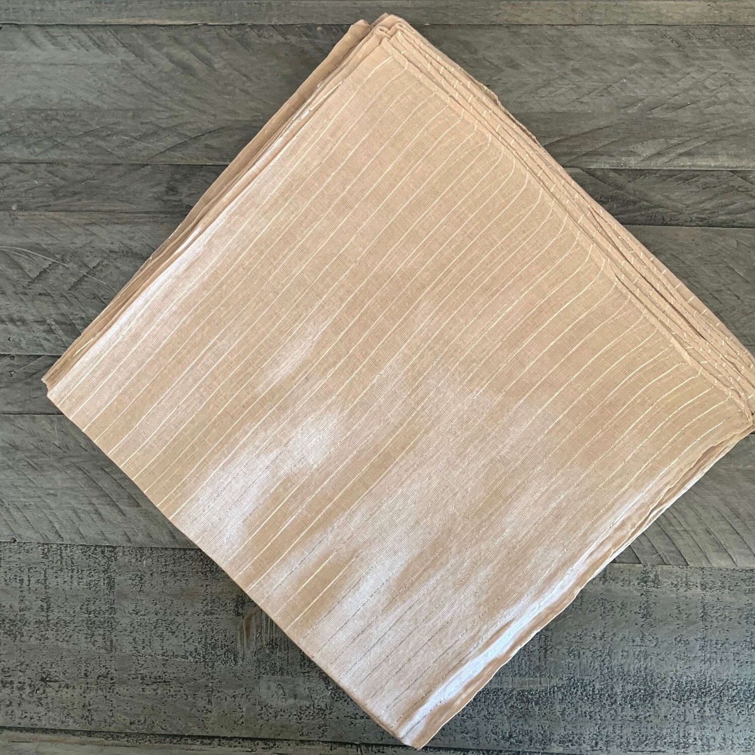 Tan larger lurex tichel