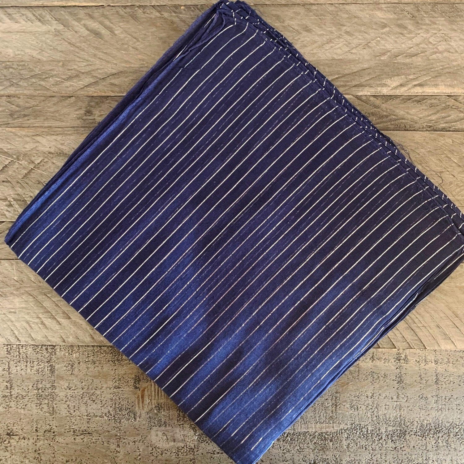 Navy larger lurex tichel