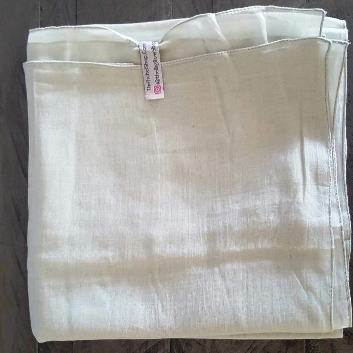 Silver/light gray solid color cotton tichel headscarve