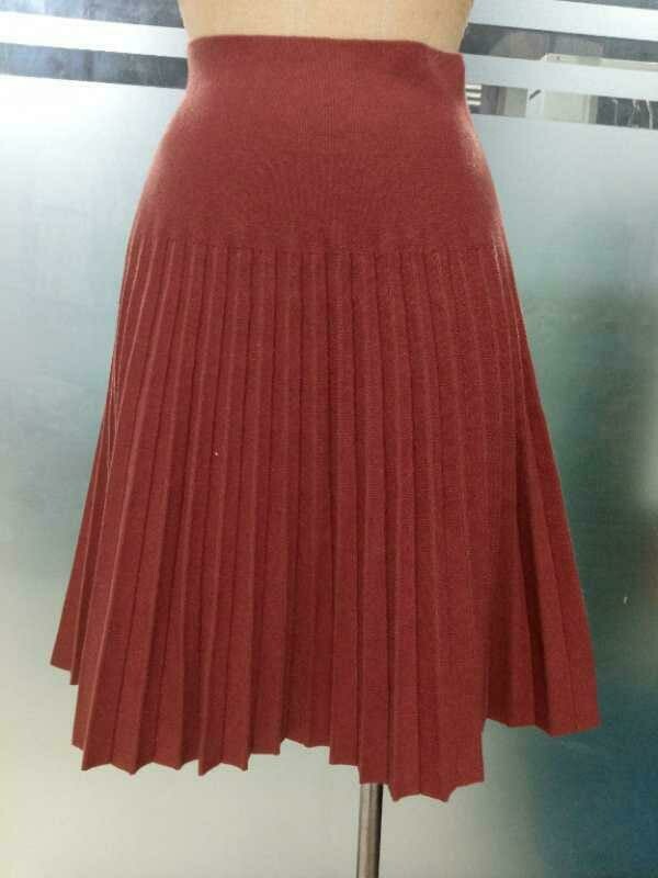 MM pleated skirt - rust