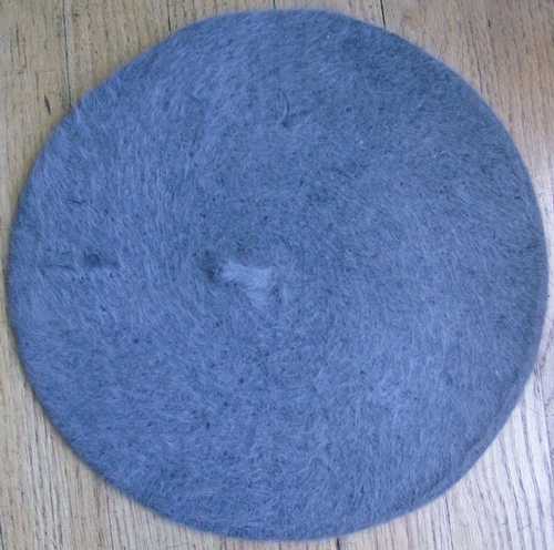 Fur beret gray