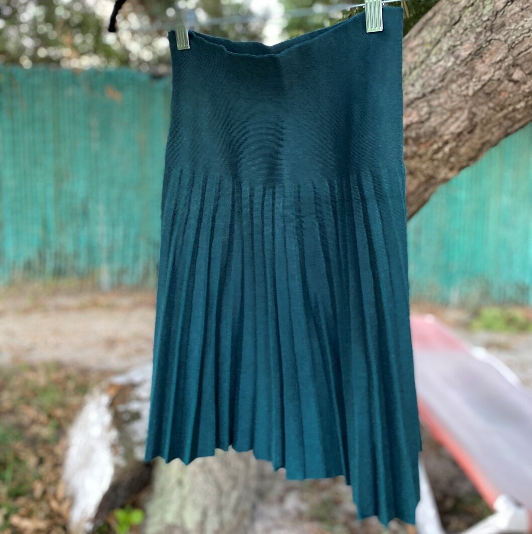 MM pleated skirt - peacock