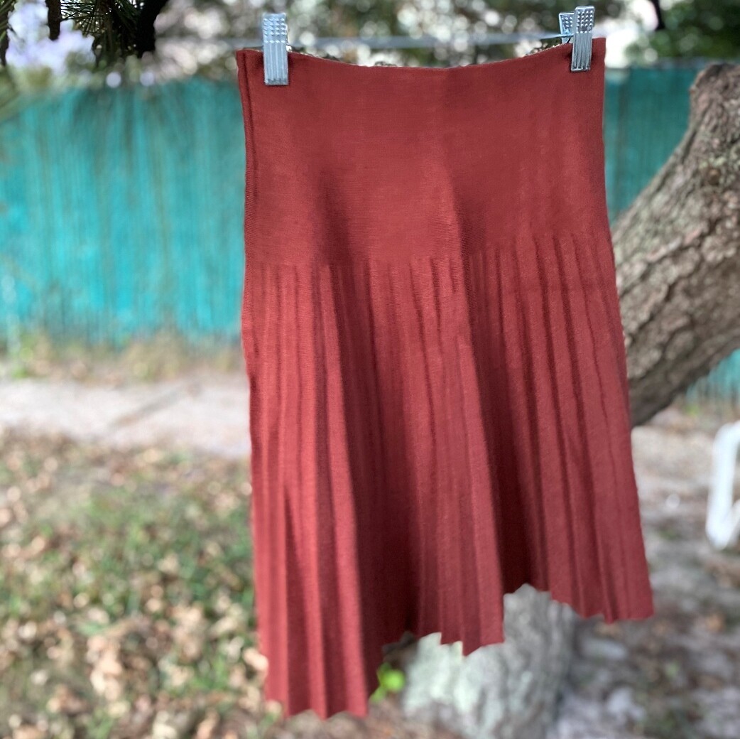 MM pleated skirt - rust