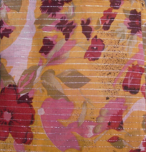 Pretty flowers with peachy background tichel