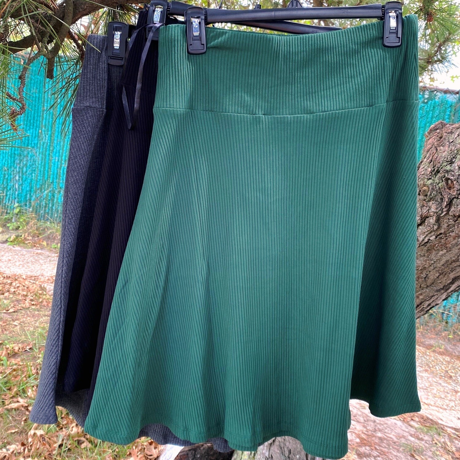 Ribbed A line skirt