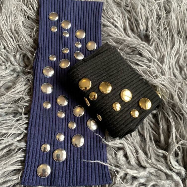 Flat headbands w/metal detail