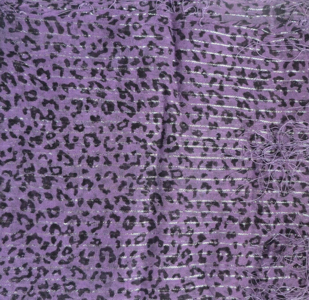 Purple animal print tichel