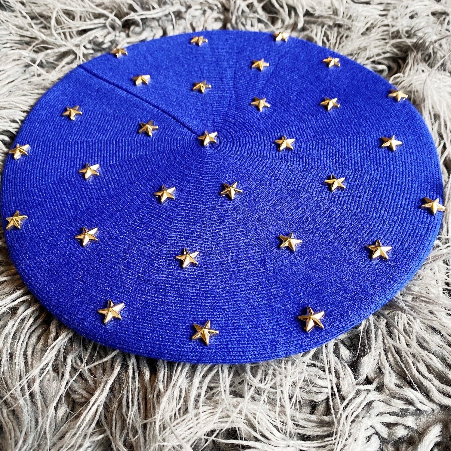 Softest starred beret - royal blue