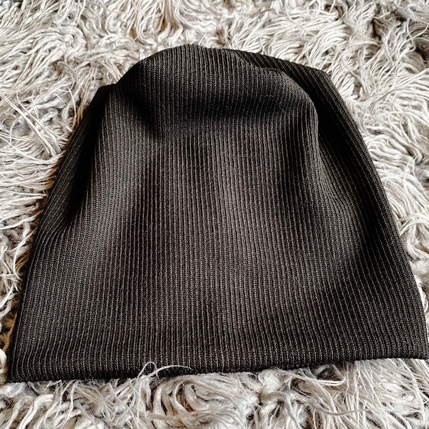 Lux knit beanie - black