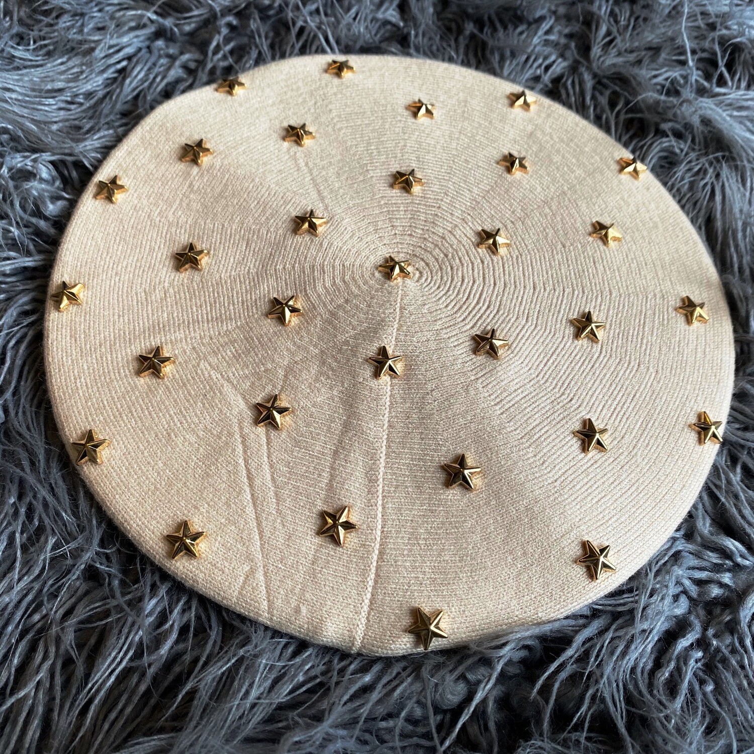 Softest starred beret - ivory