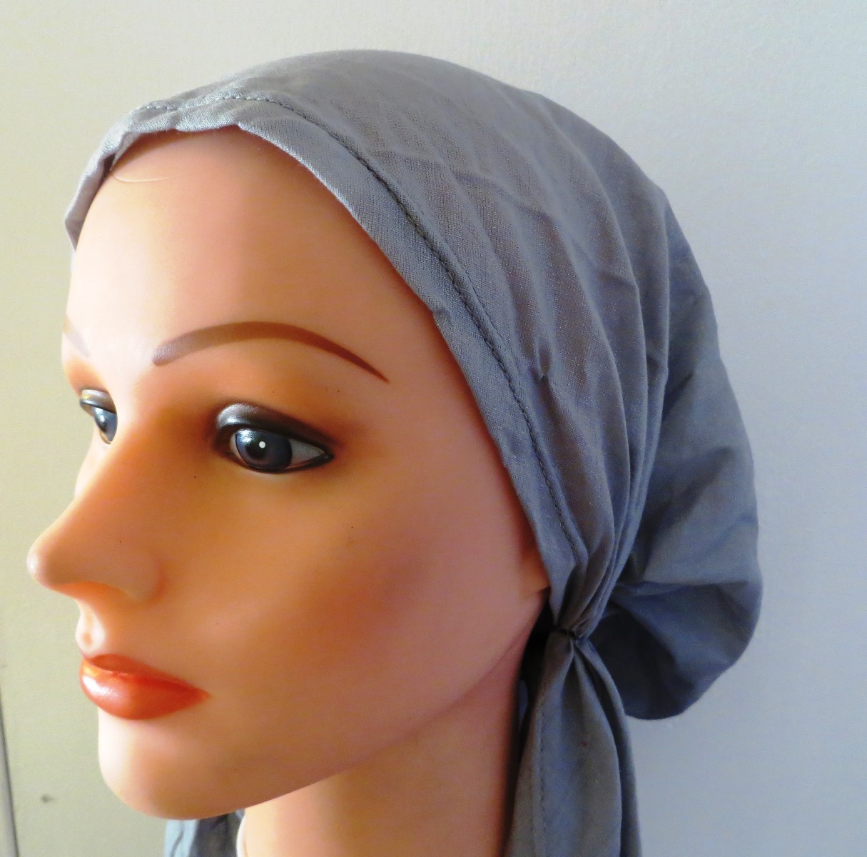 Sheen pre tied tichel gray