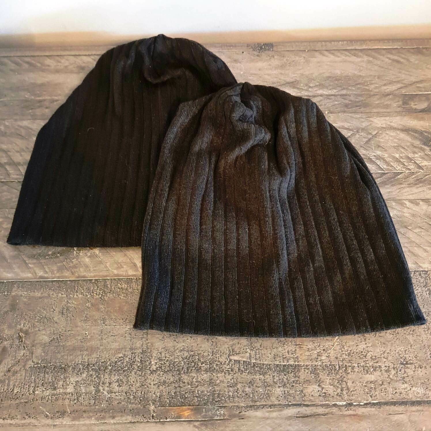 Extra wide ribbed beanie