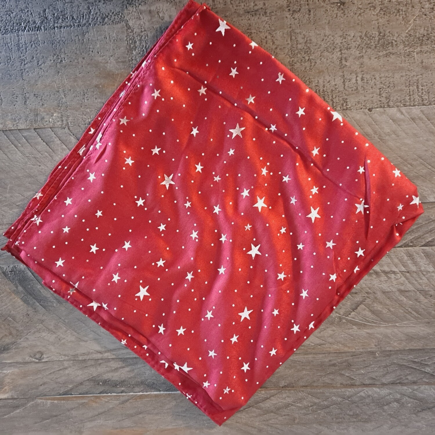 Maroon/silver metallic - mini stars patterned tichel