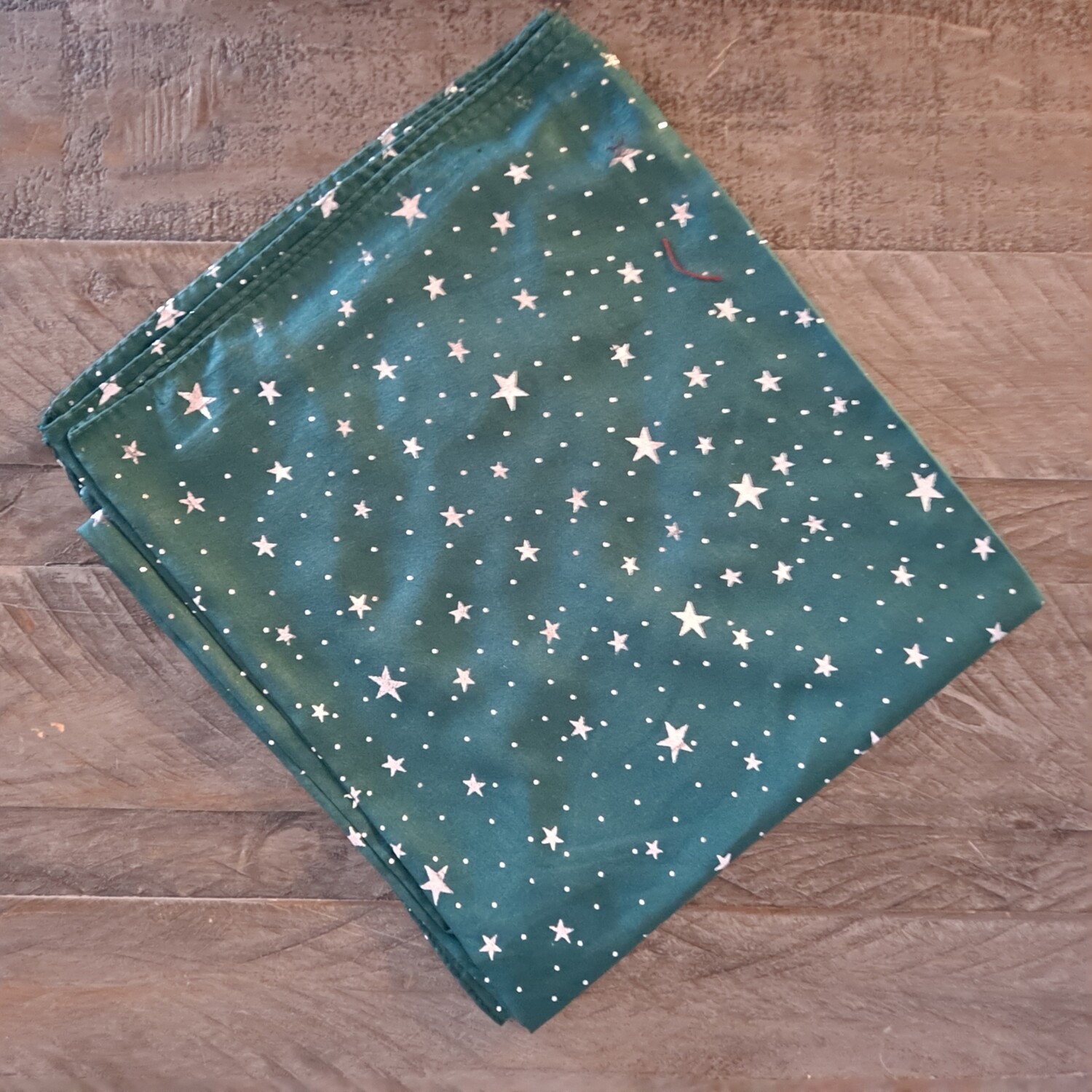 Green/silver metallic - mini stars patterned tichel
