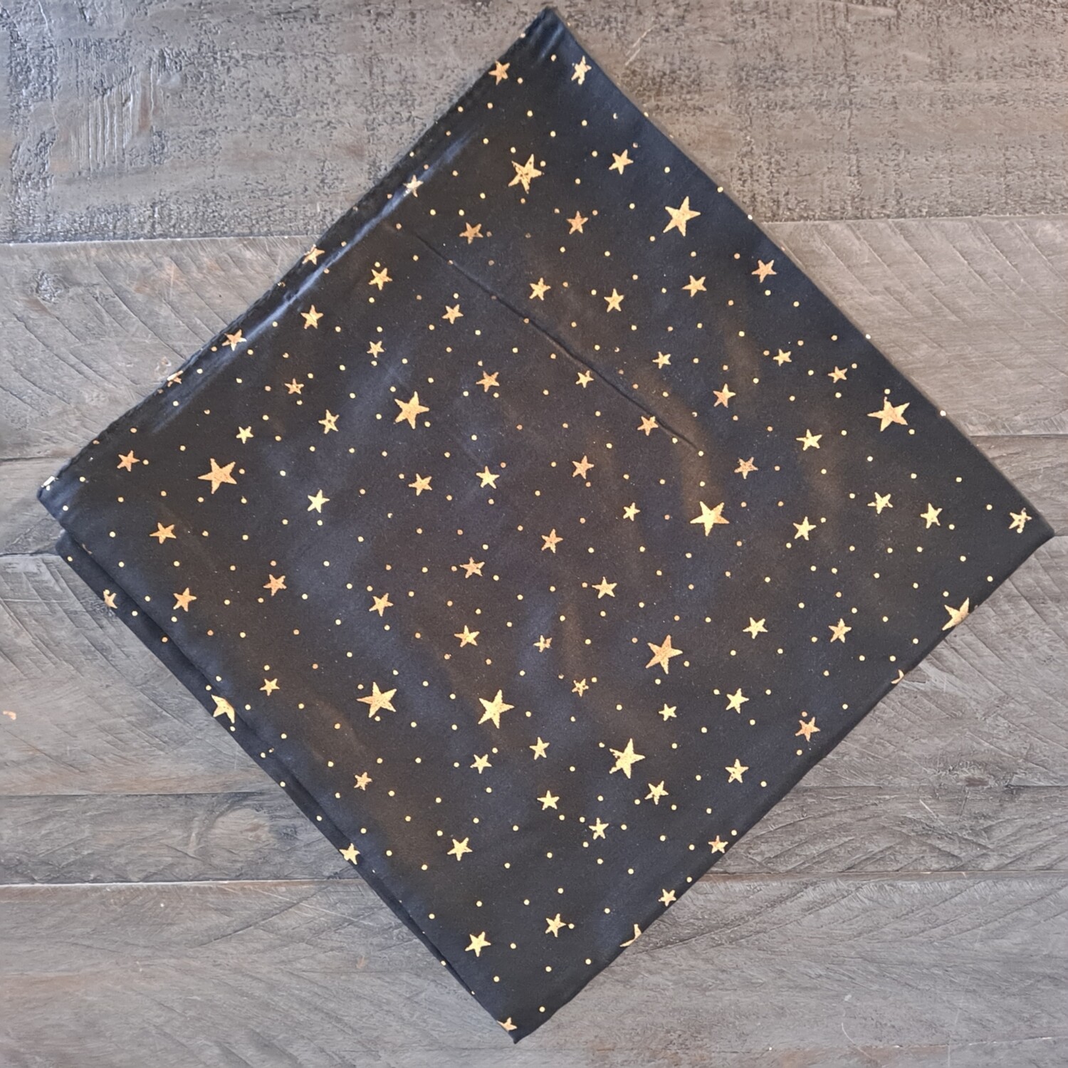 Black/gold metallic - mini stars patterned tichel