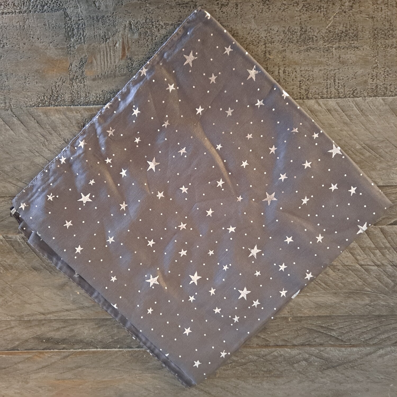 Gray/silver metallic - mini stars patterned tichel