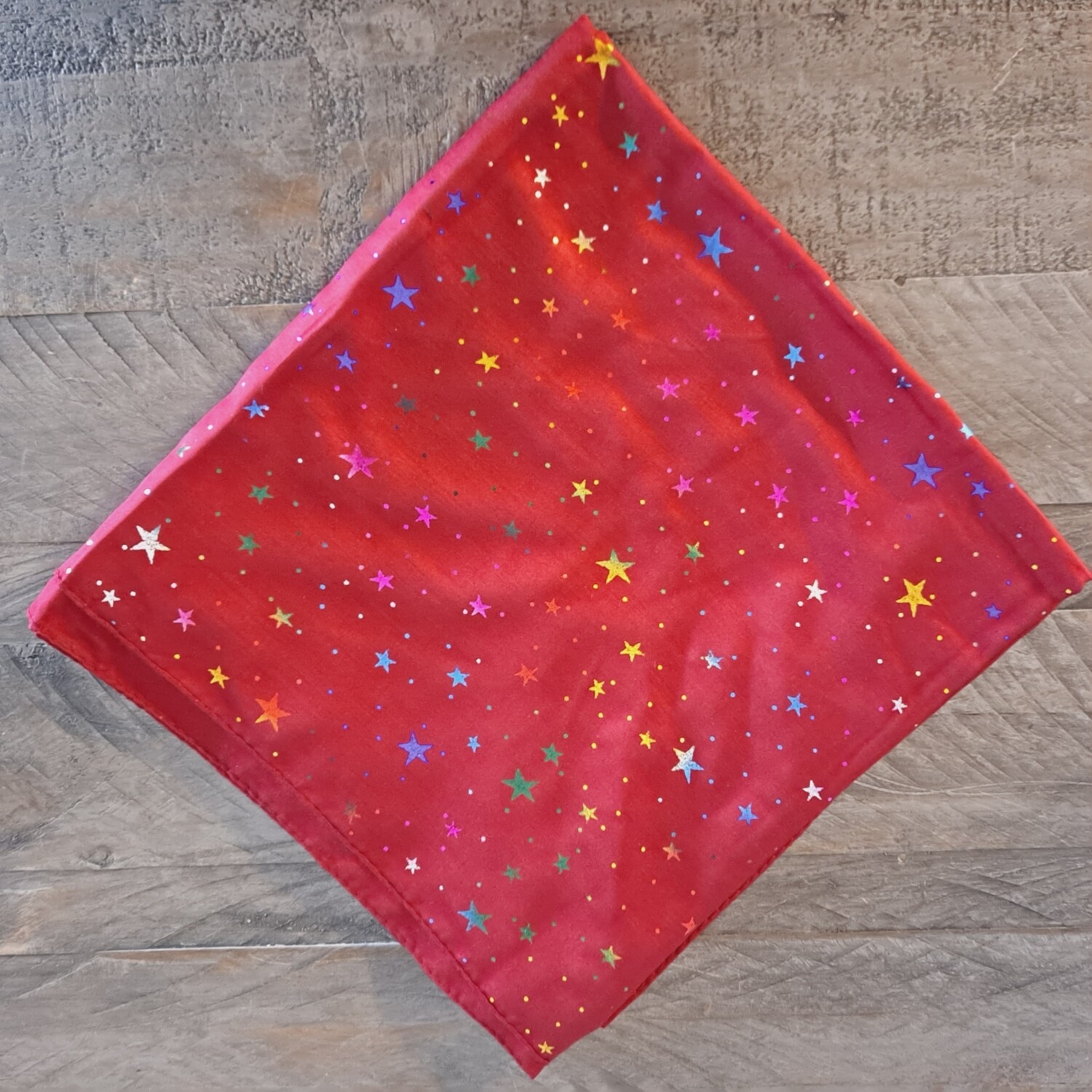 Maroon/colorful metallic - mini stars patterned tichel