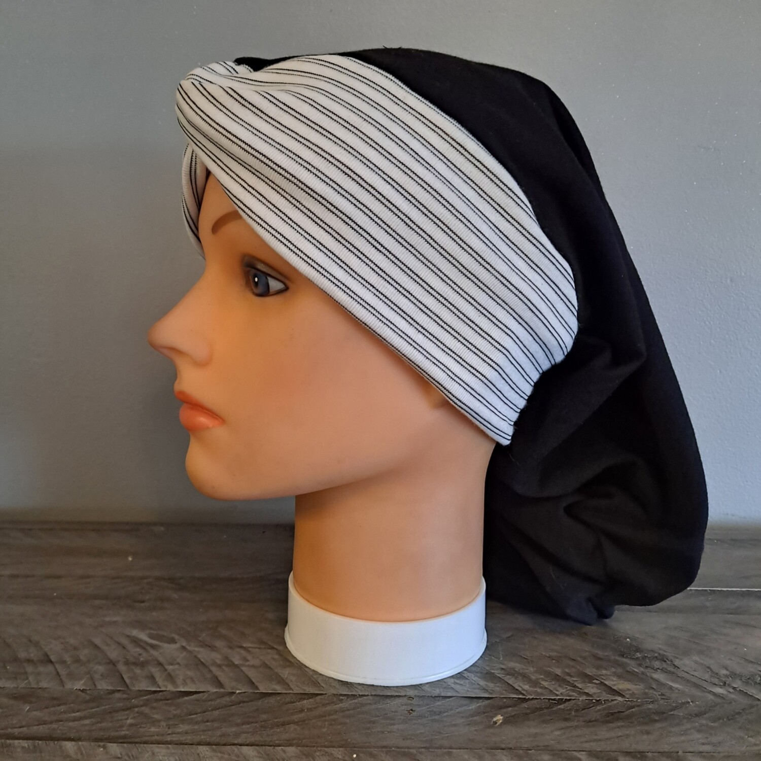 Knot snood black/white