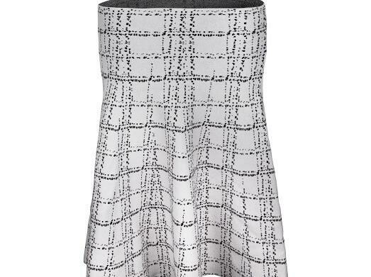 Cream tweed skater skirt 