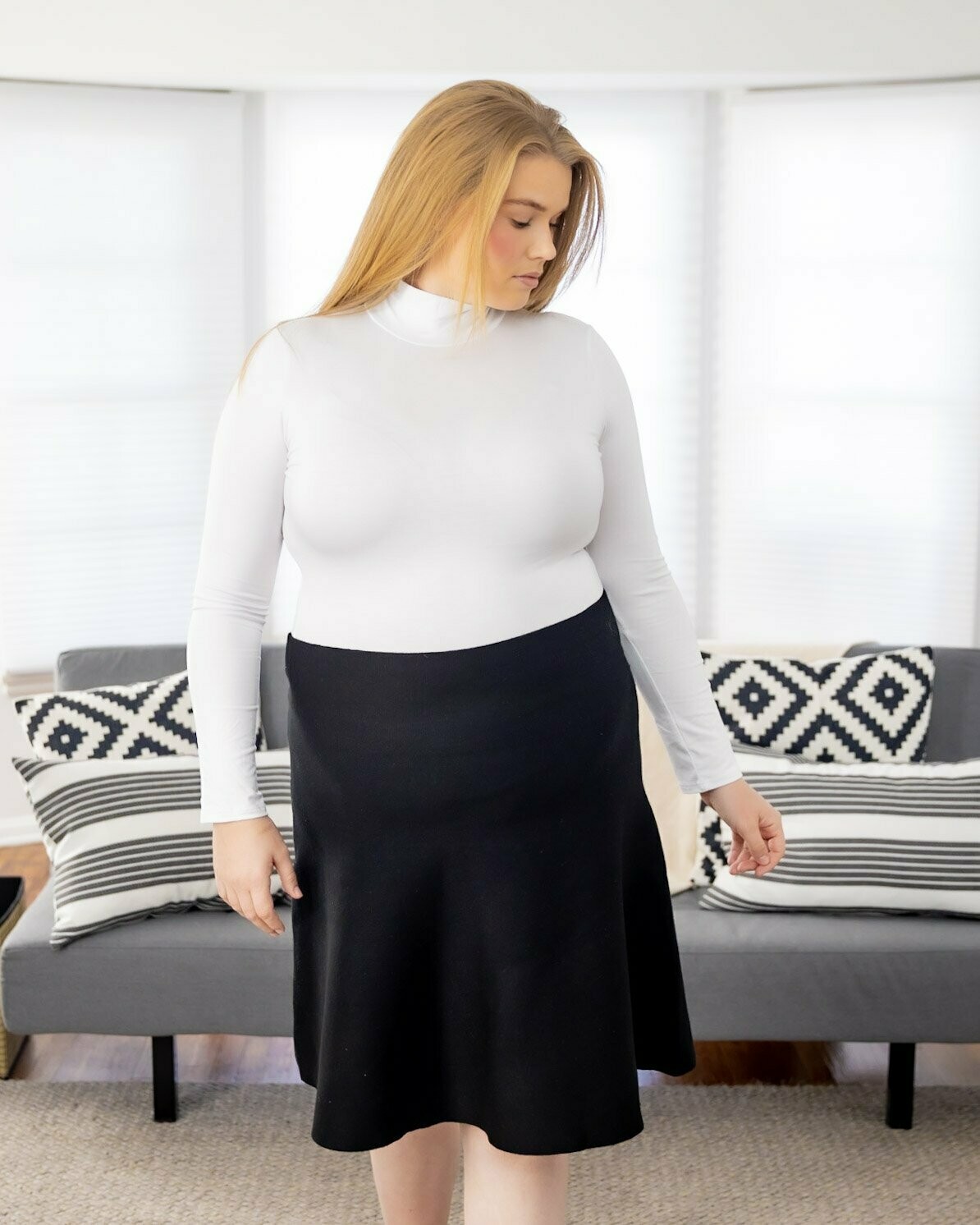 Black skater skirt MM purple label (plus)