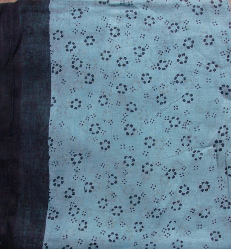 Black border tichel light blue