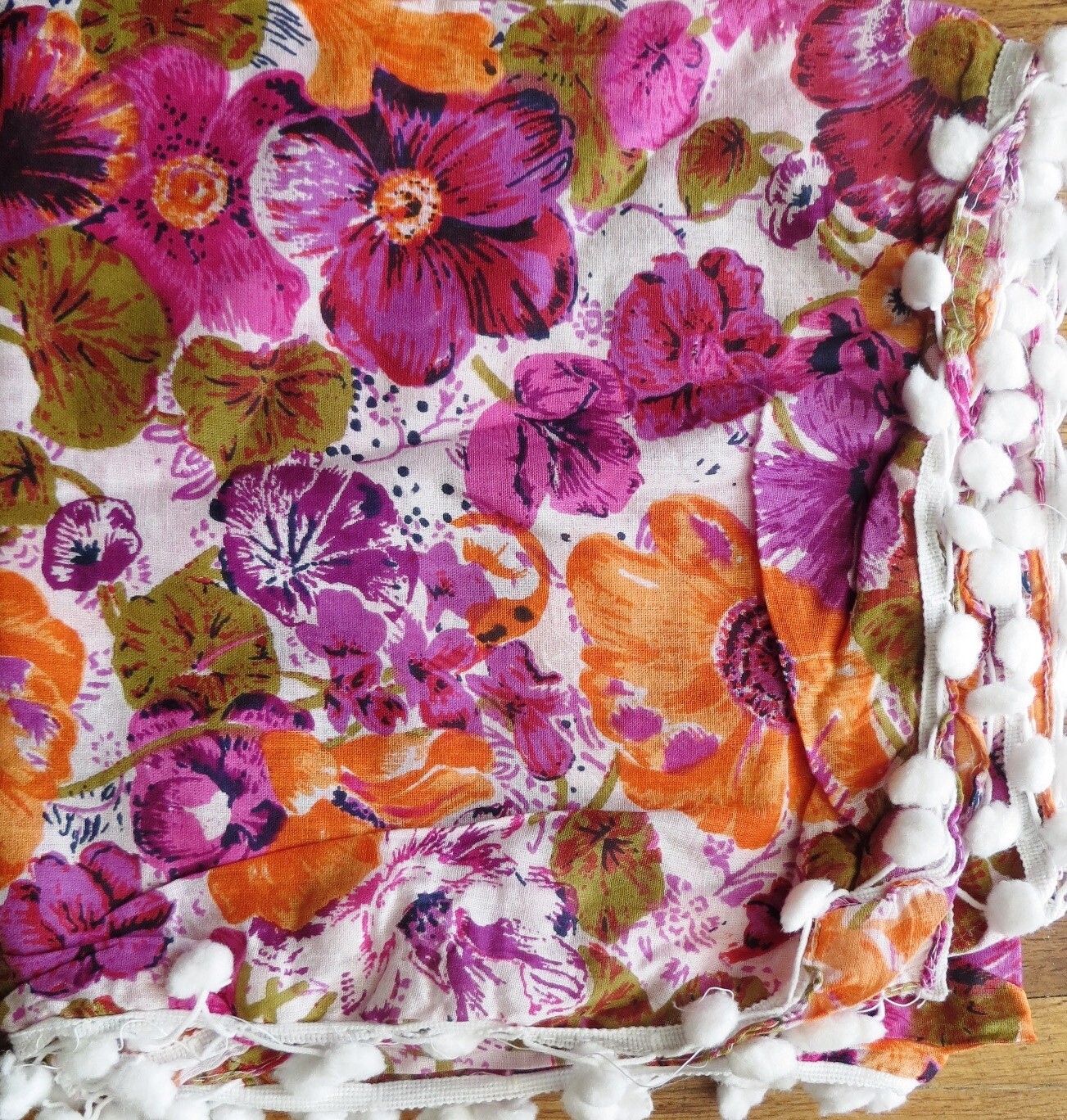 Orange &amp; purple snazzy tichel