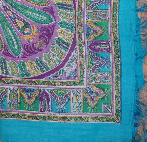 Big bold and bright tichel azure blue