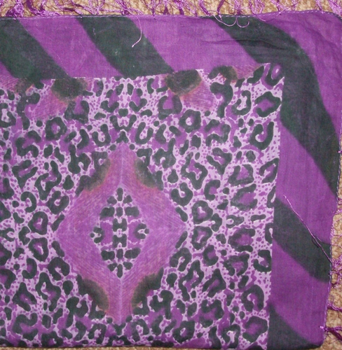 Big bold and bright tichel purple