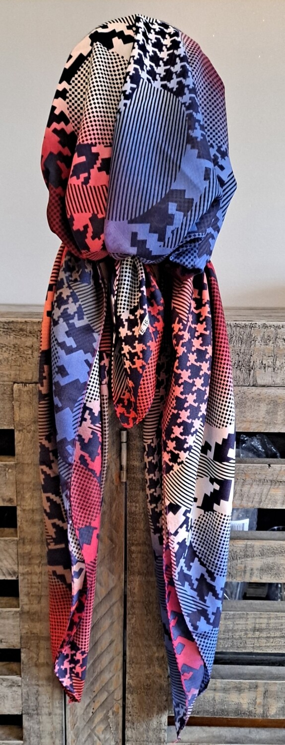 Black and blue pre-tied  w/band sewn in