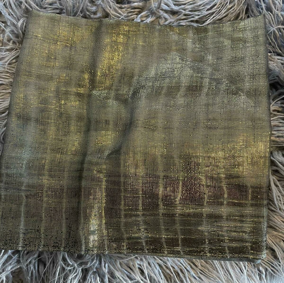 Black/gold tie dyed shimmer tichel